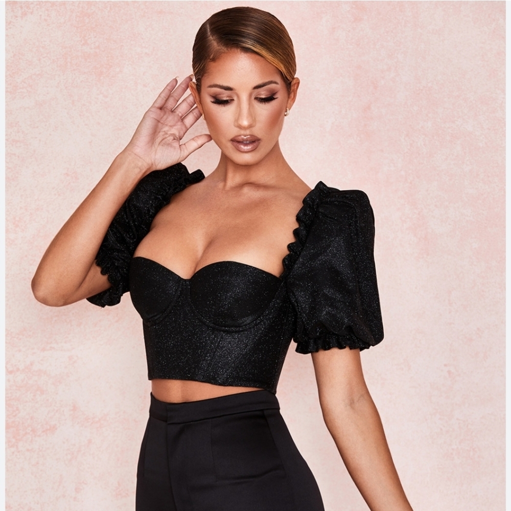 [Brand New] House of CB black crop top